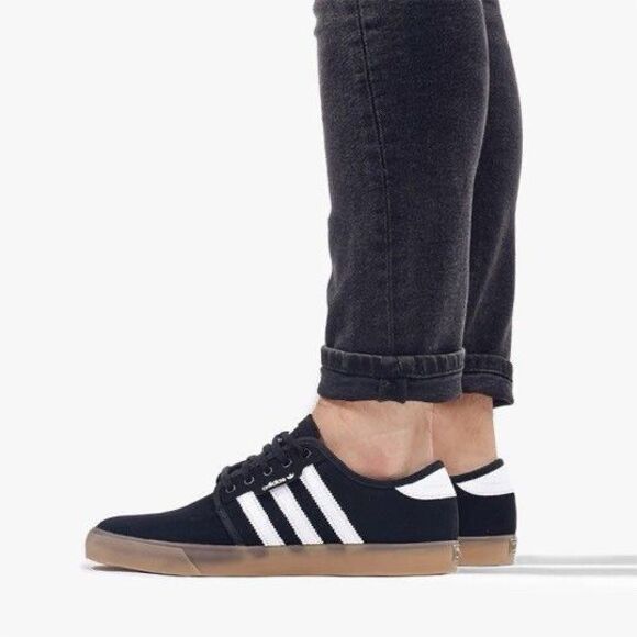 New adidas originals Seeley 'Black White' EE6136 Men Sz 8.5 Shoes Sneakers - Picture 2 of 11